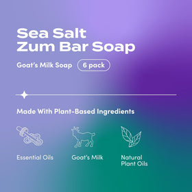 Zum close-up of goat's milk soap texture highlighting creamy lather