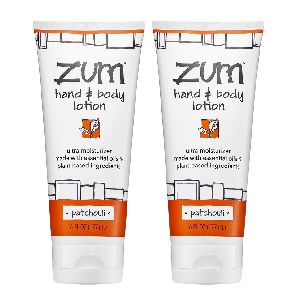 Zum Indigo Wild front packaging showing label and patchouli scent benefit: clear product identity
