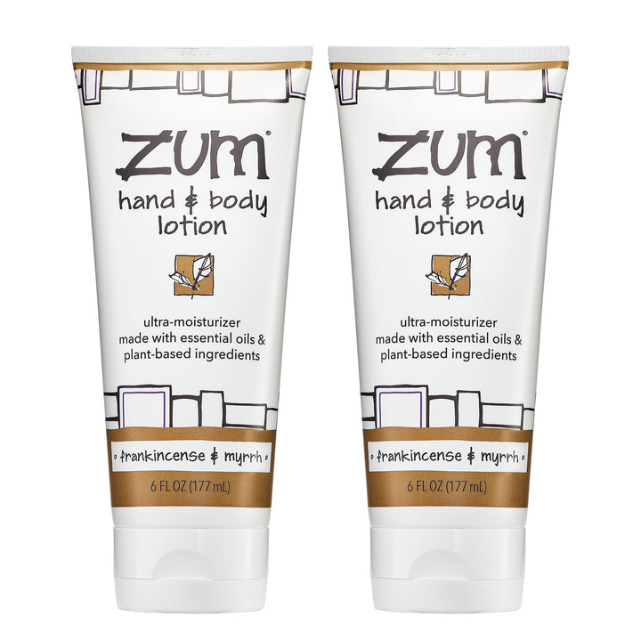 Zum front packaging showing two 6 fl oz lotion bottles for daily hydration