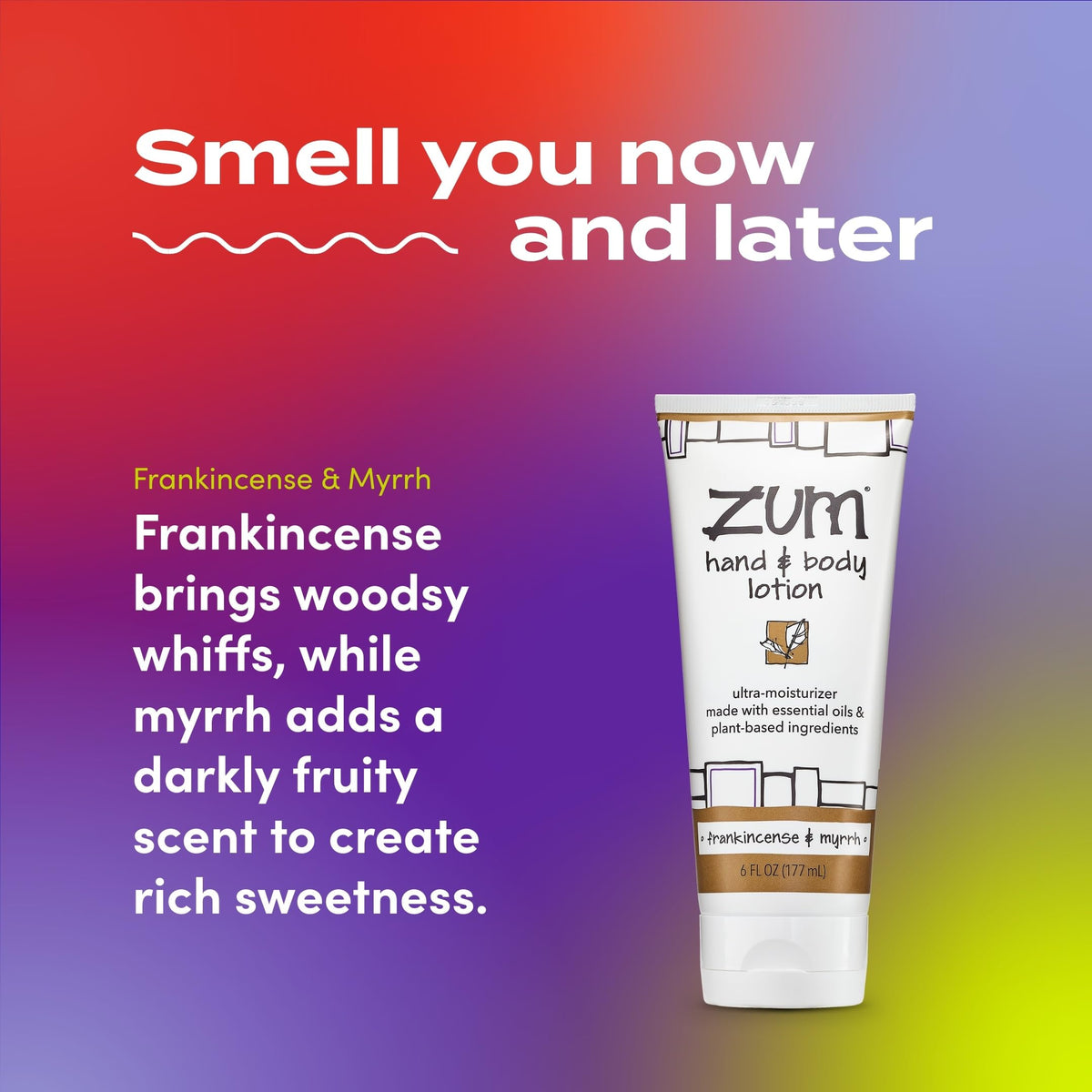 Zum lotion texture on hand showing creamy absorbent consistency