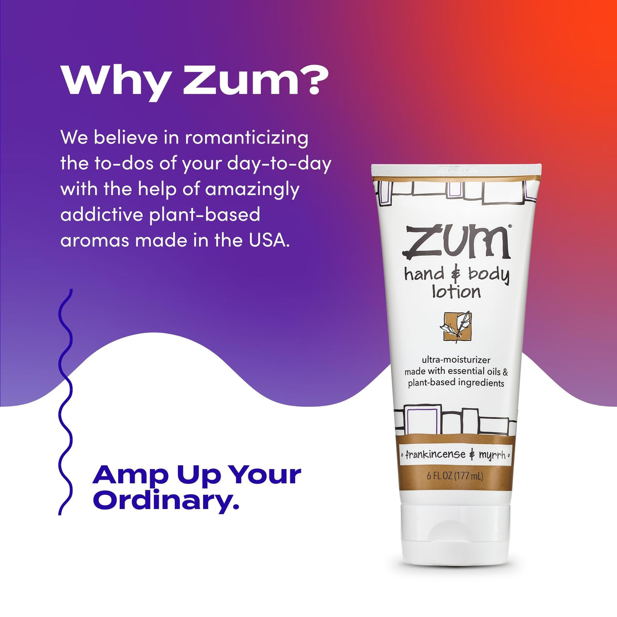 Zum lotion spread on forearm illustrating fast absorption and non-greasy finish benefit