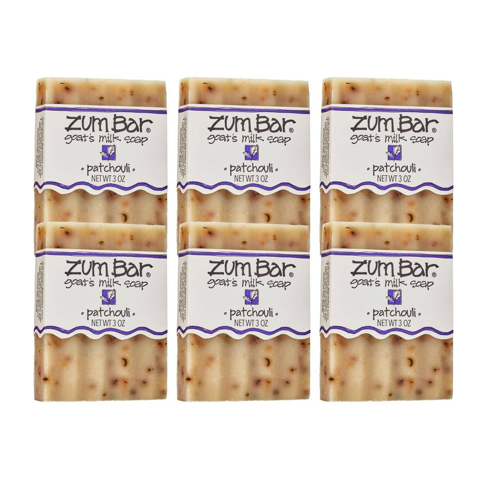 Zum patchouli bar front packaging showing brand and scent for clear identification