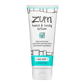 Zum bottle front view showing label and fresh sea salt scent benefit