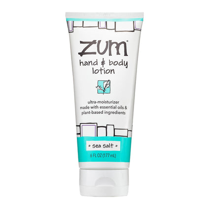 Zum bottle front view showing label and fresh sea salt scent benefit