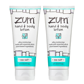 Zum bottle front packaging showing sea salt scent and benefits