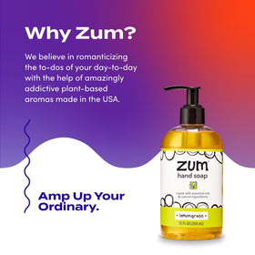 Zum bottle size scale with hand comparison displays 12 oz capacity for lasting use