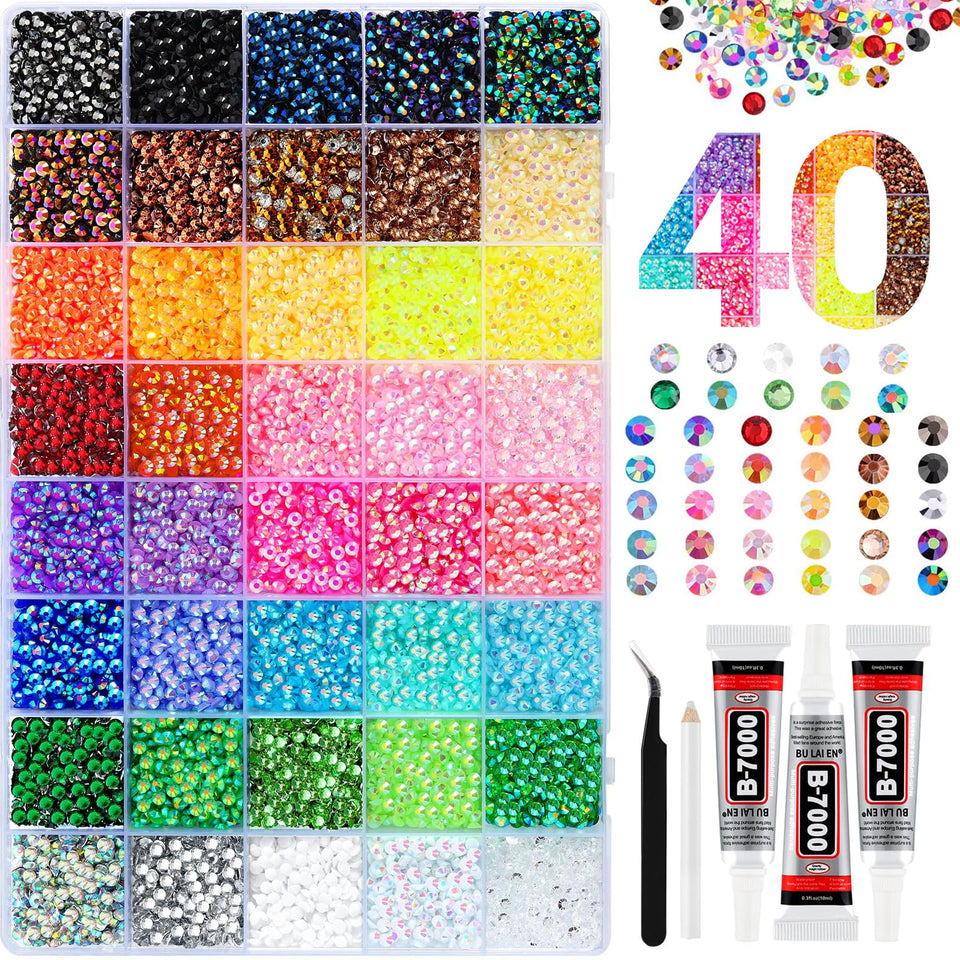 Zuukhard front packaging open box showing organized 40 color grids and included tools