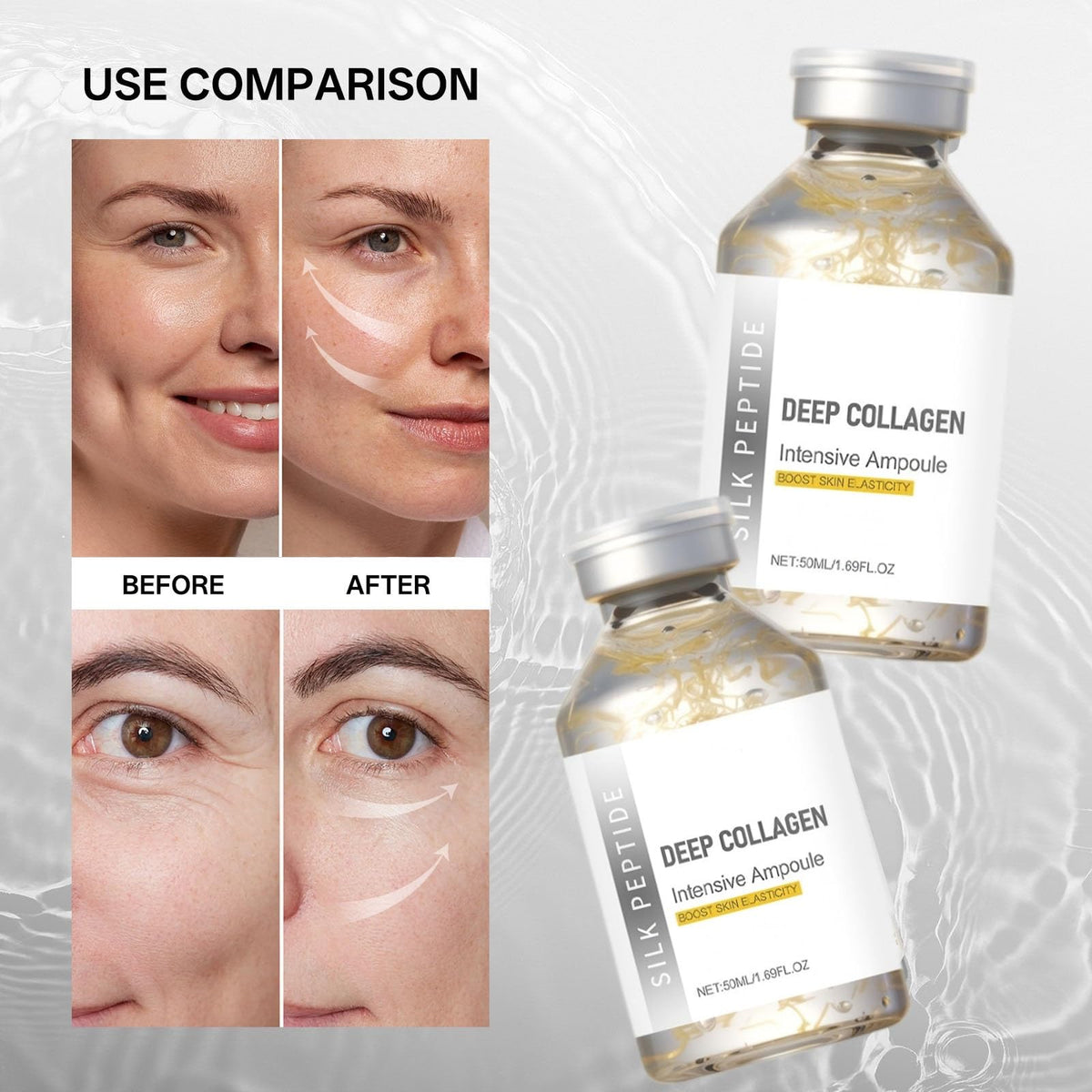 ZXZTSM application demo gently applying ampoule around the eyes