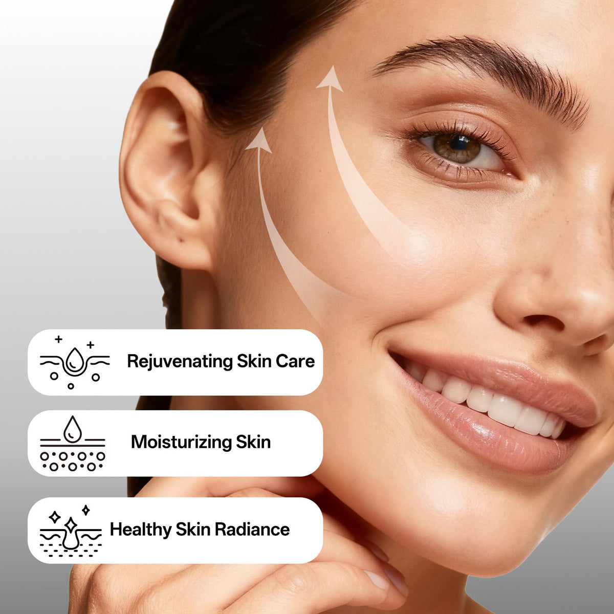 ZXZTSM silk peptide ingredient visual highlighting hydration benefit