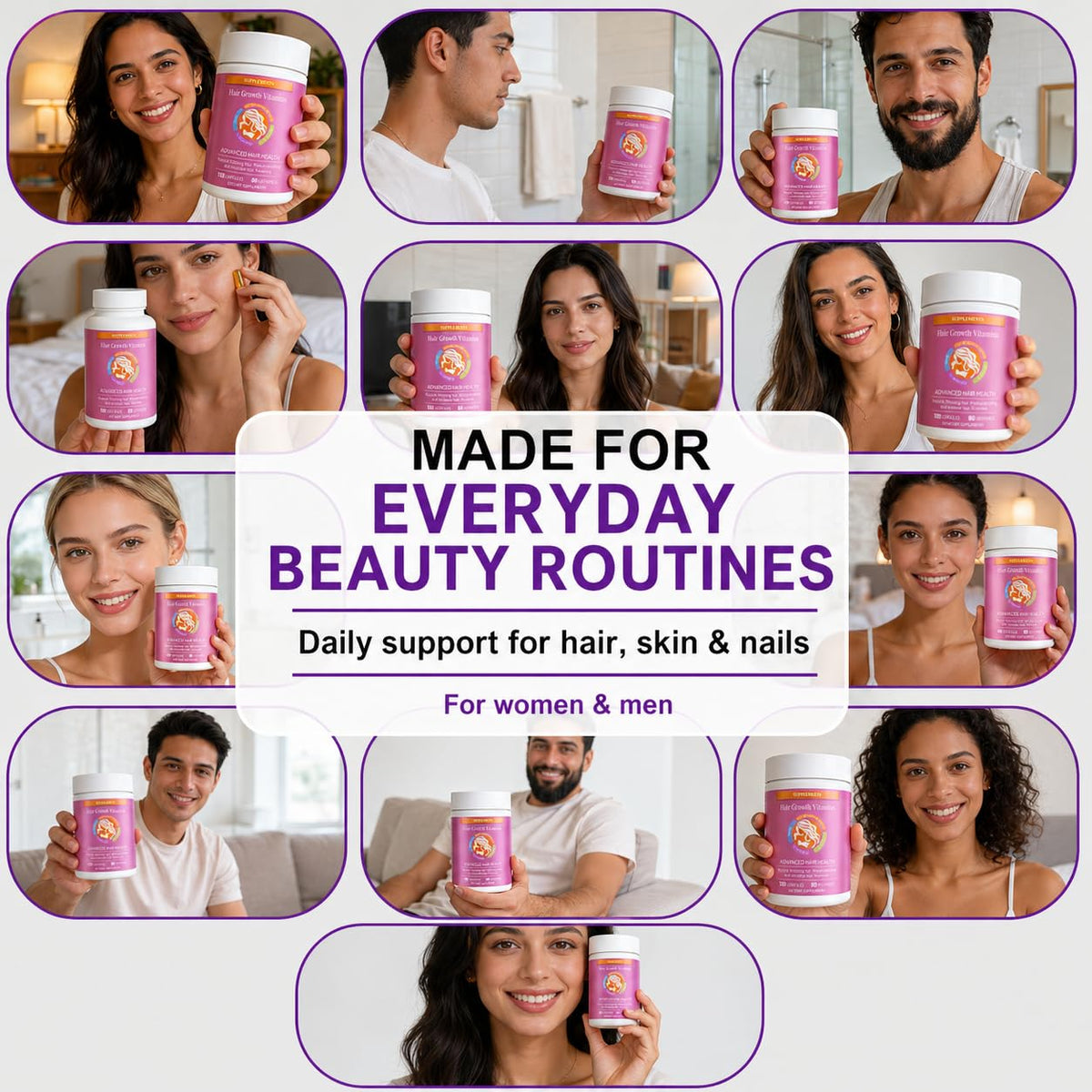 ZYXN bottle on bathroom counter showing daily routine placement benefit