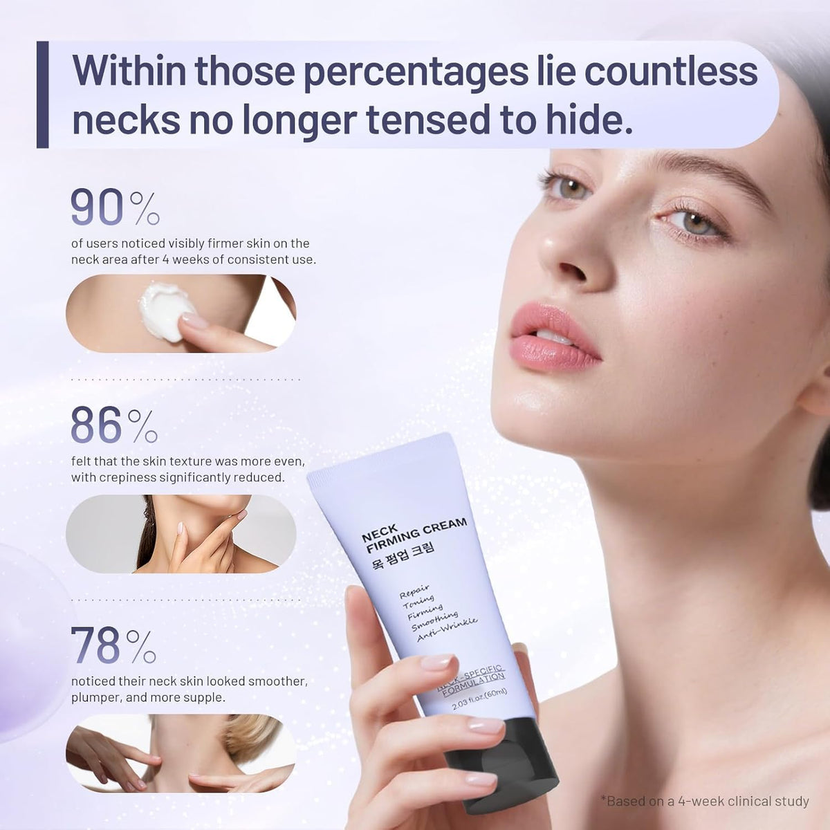 ZZILME décolleté close-up showing refined, smoother appearance