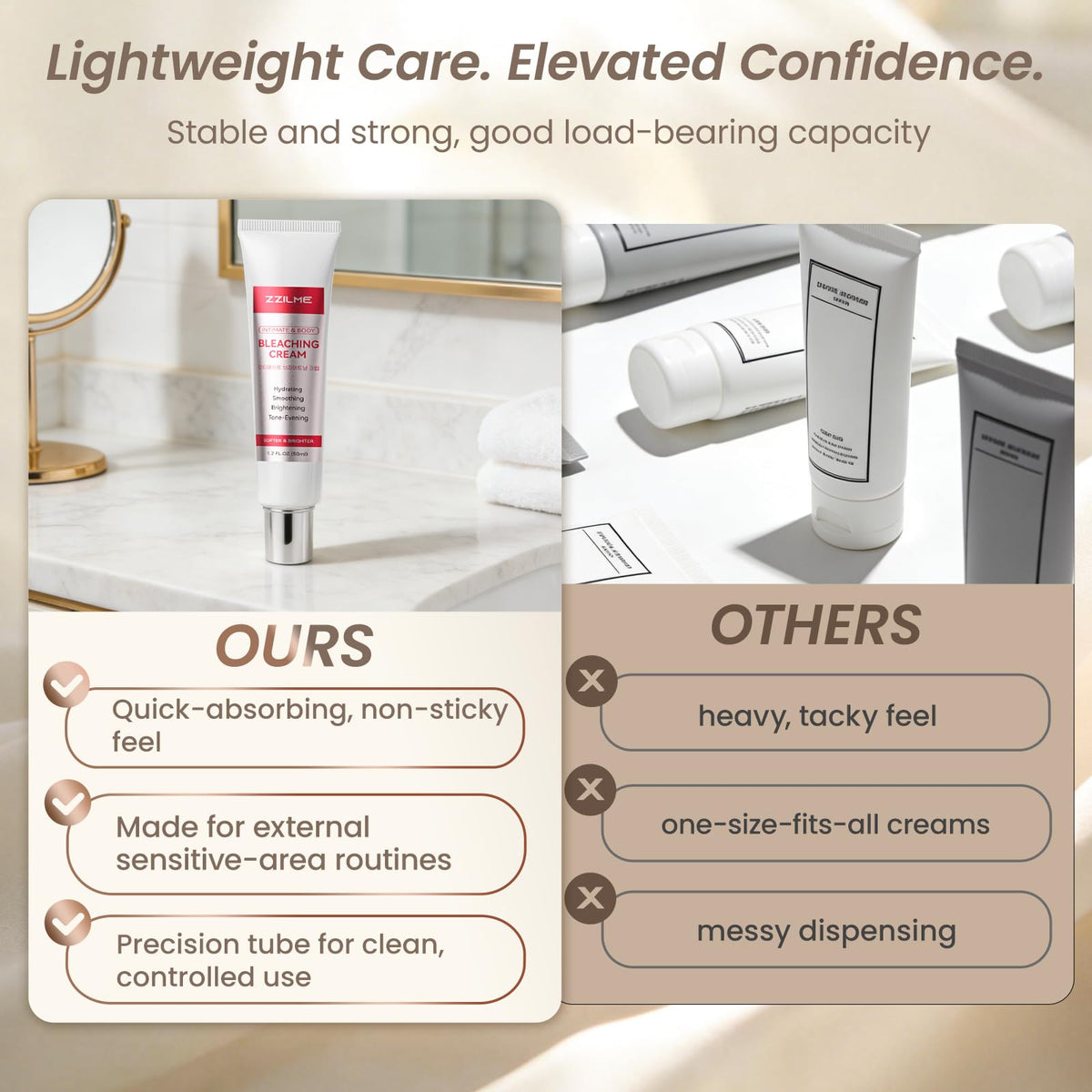 ZZILME label close-up listing niacinamide, vitamin C and aloe for ingredient clarity